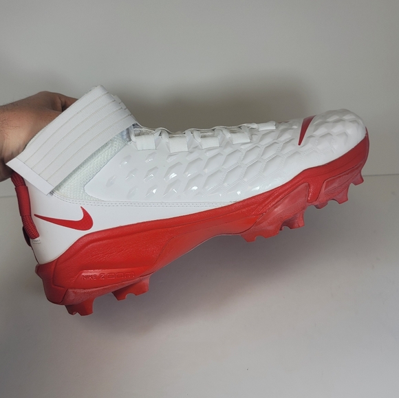 Nike Savage Pro 2 Shark Men\'s Size 14 Football Cleats White Red Shoes BV5448-104 main image 11